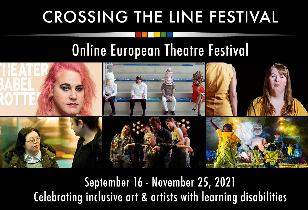Crossing The Line Festival Online banner - Blue Teapot